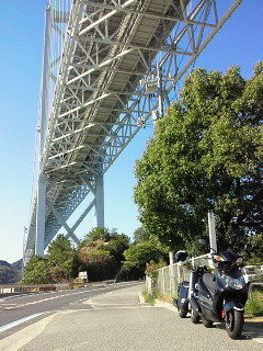 因島大橋　しまなみ原付ツーリング