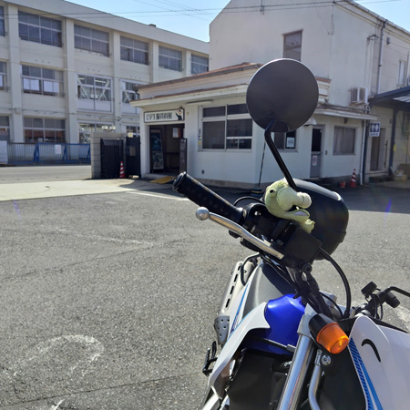 ツーリングの下見　児島学生服資料館