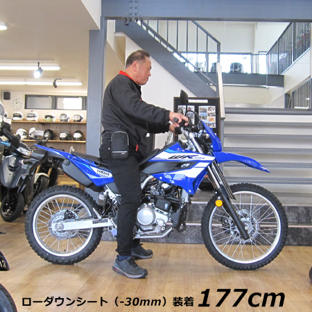 WR125R　ローダウン　足つき　身長177cm　男性